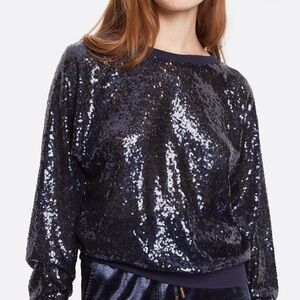 NWT Skinnygirl Megan Sequin Sweatshirt L